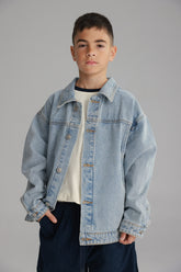 ג'קט ג'ינס בילי כחול בהיר