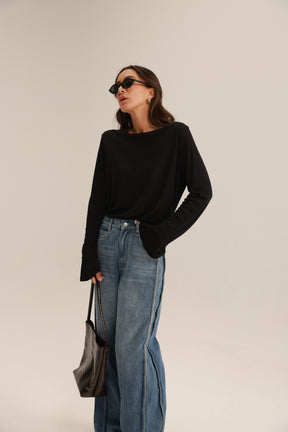 חולצת שיה שחורה