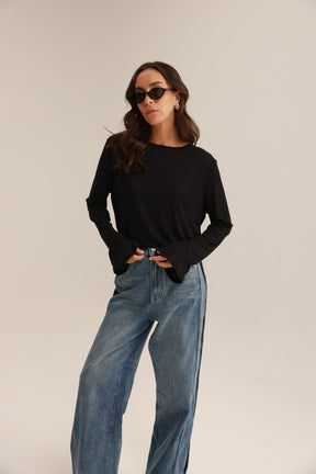 חולצת שיה שחורה