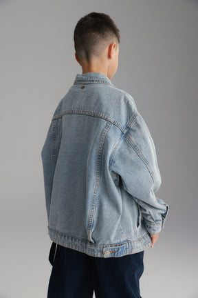 ג'קט ג'ינס בילי כחול בהיר