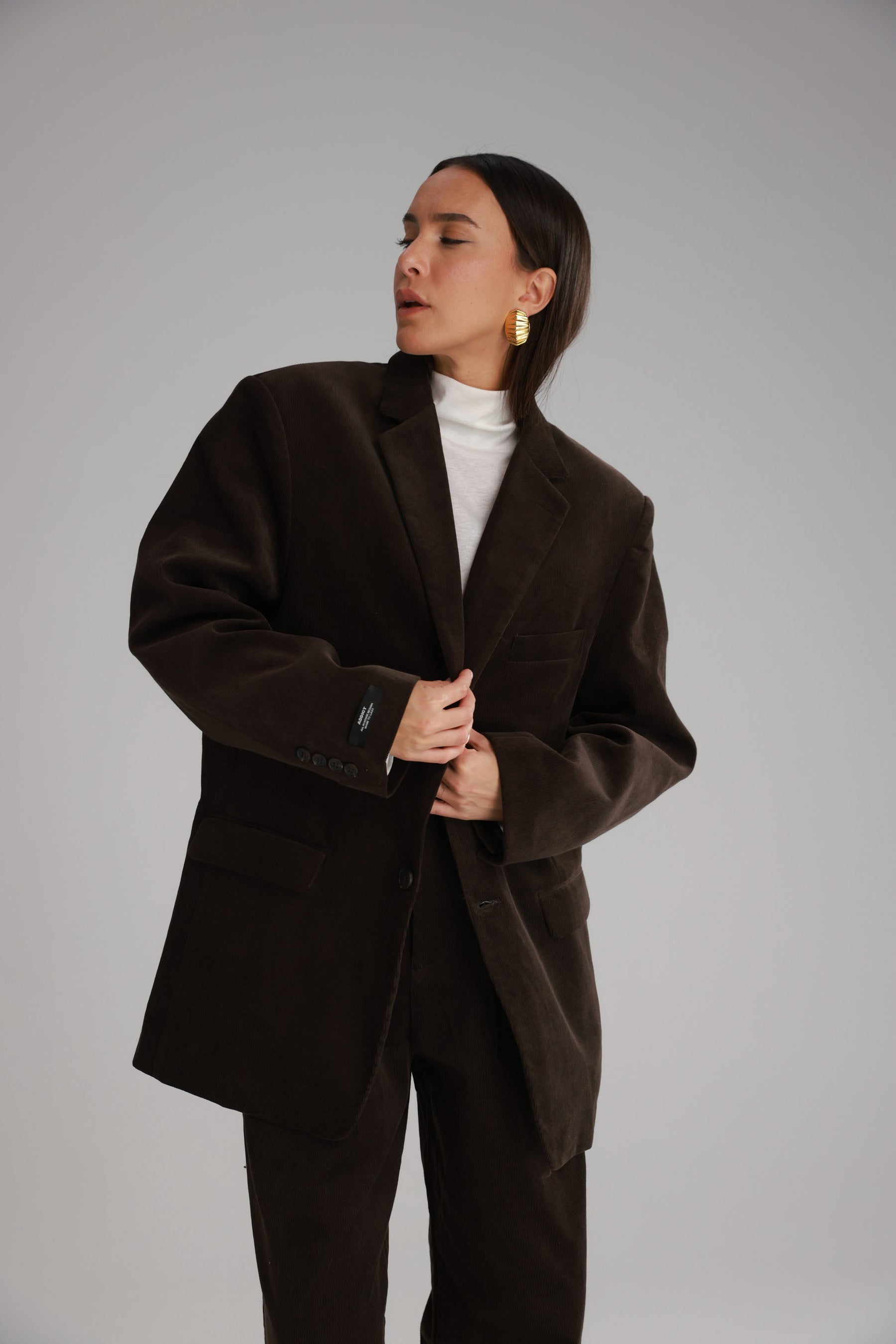 בלייזר מון קורדרוי חום כהה