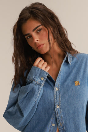 חולצת ג'ינס דיקסי כחולה