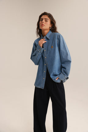 חולצת ג'ינס דיקסי כחולה