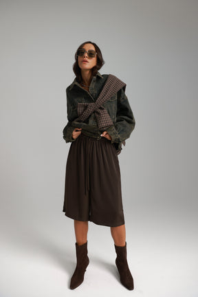 מכנסי מרלן חום כהה