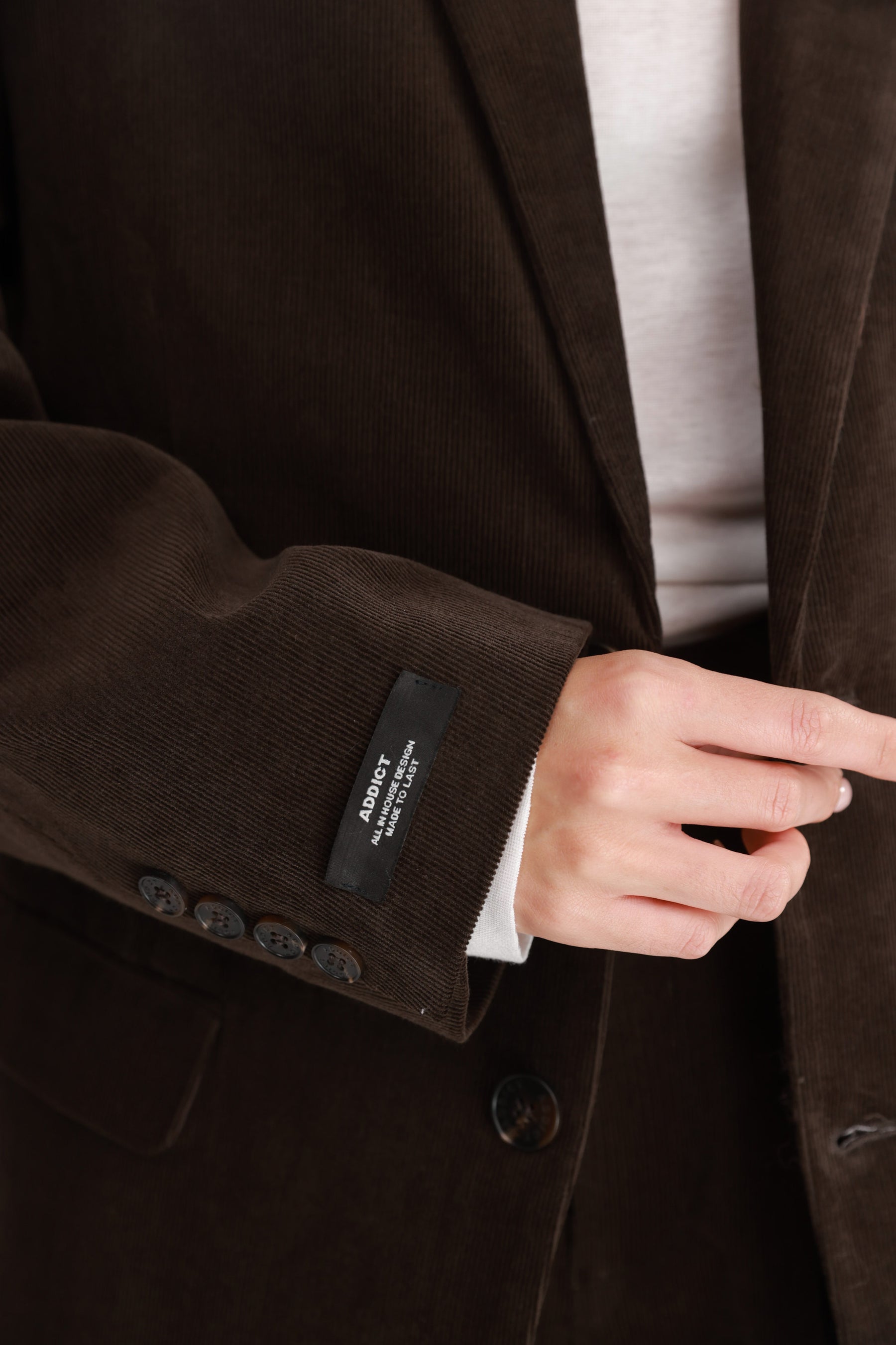 בלייזר מון קורדרוי חום כהה