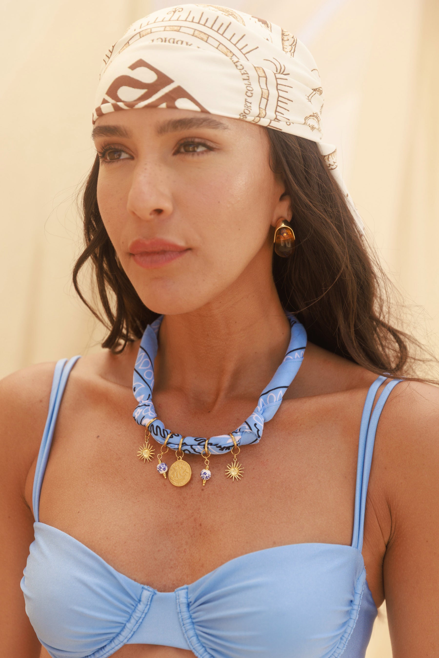 Palm Necklace Blue