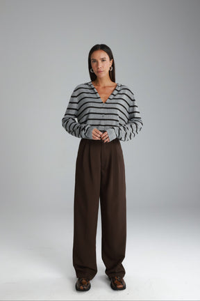 מכנסי דייזי חום כהה