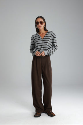 מכנסי דייזי חום כהה