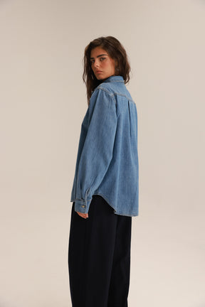 חולצת ג'ינס דיקסי כחולה