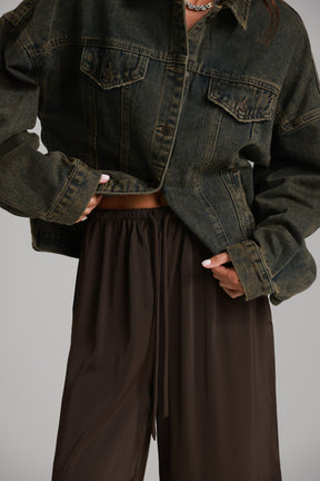 מכנסי מרלן חום כהה