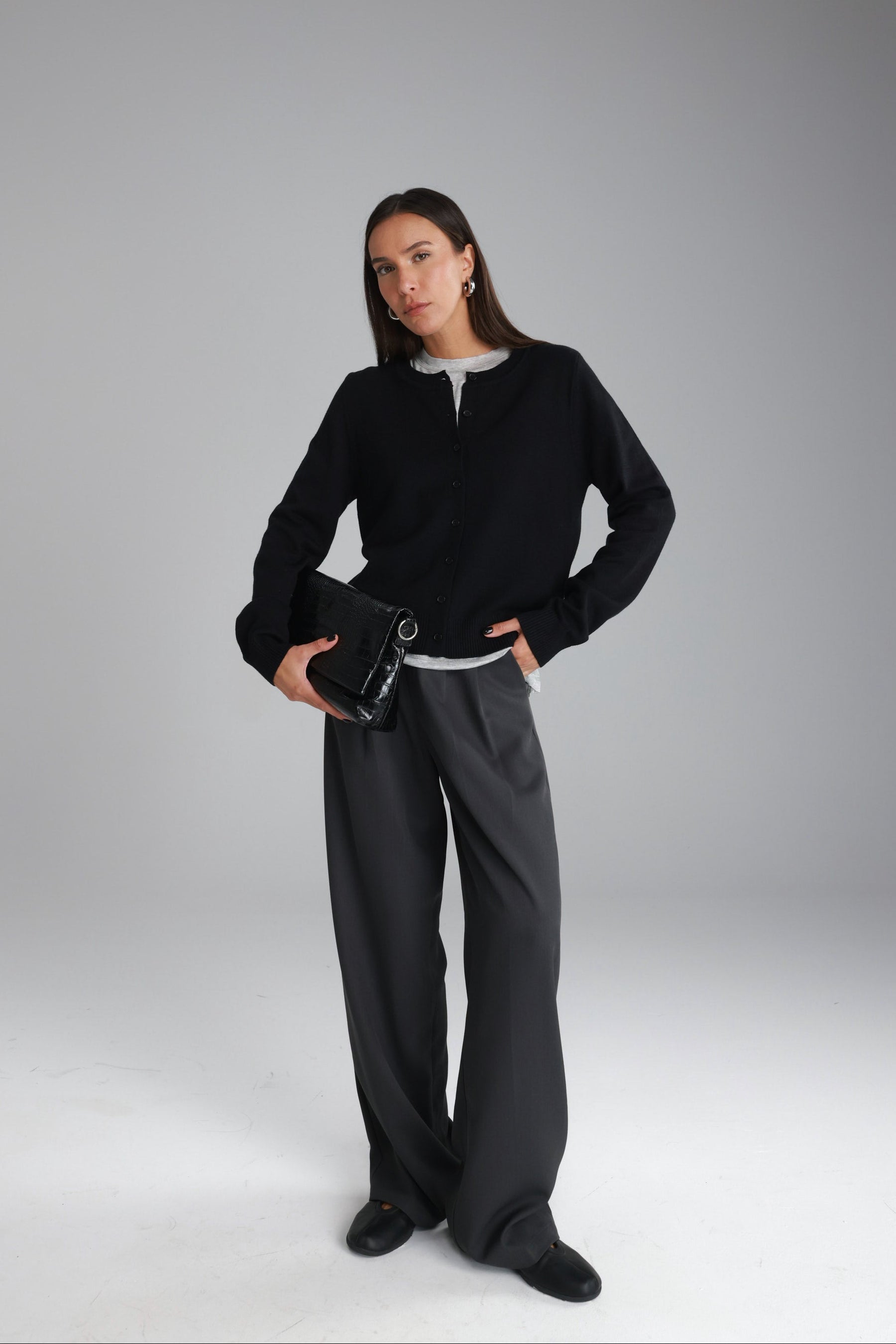 מכנסי דייזי אפור כהה