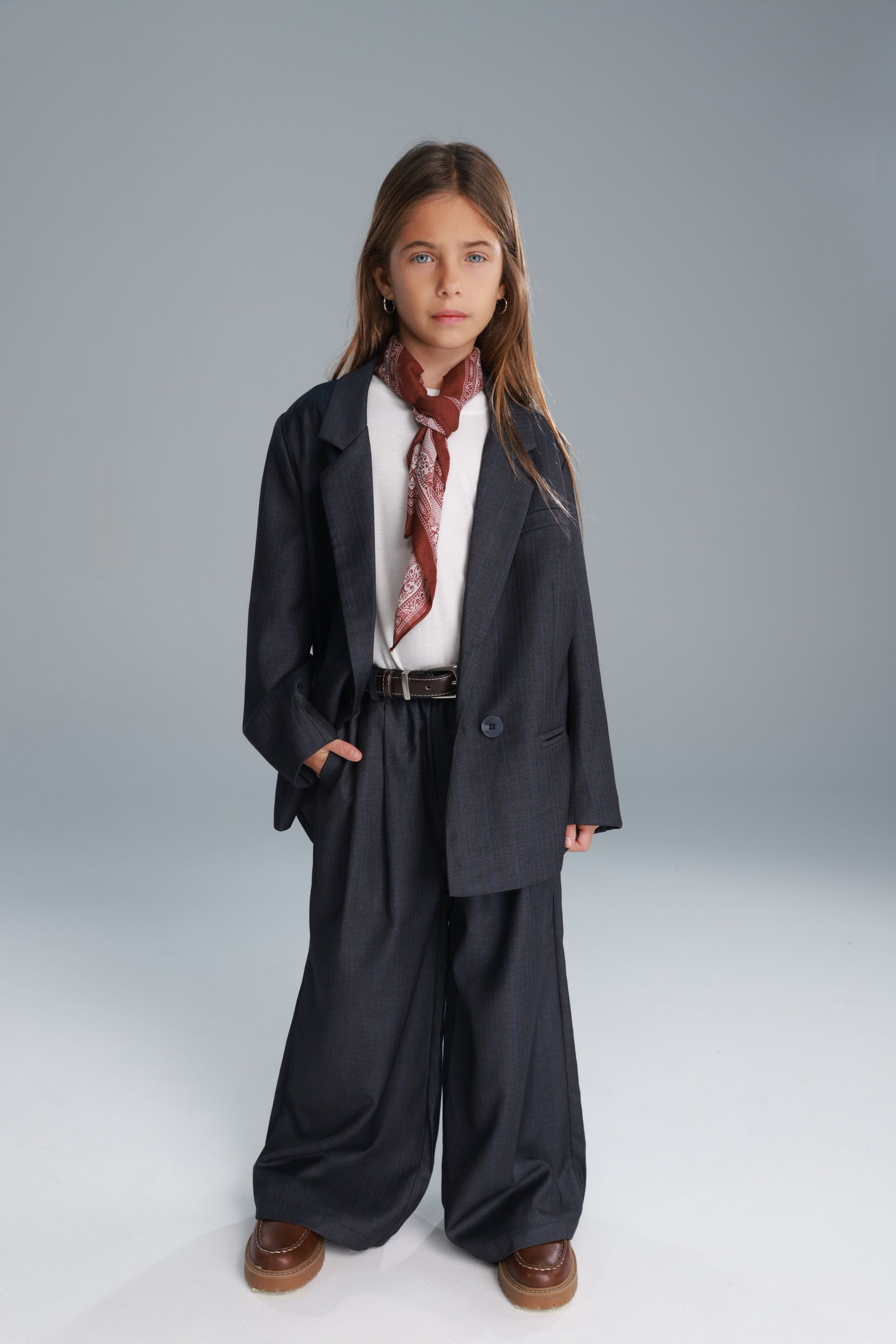 מכנסי טינה אפורים