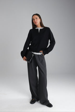 מכנסי דייזי אפור כהה