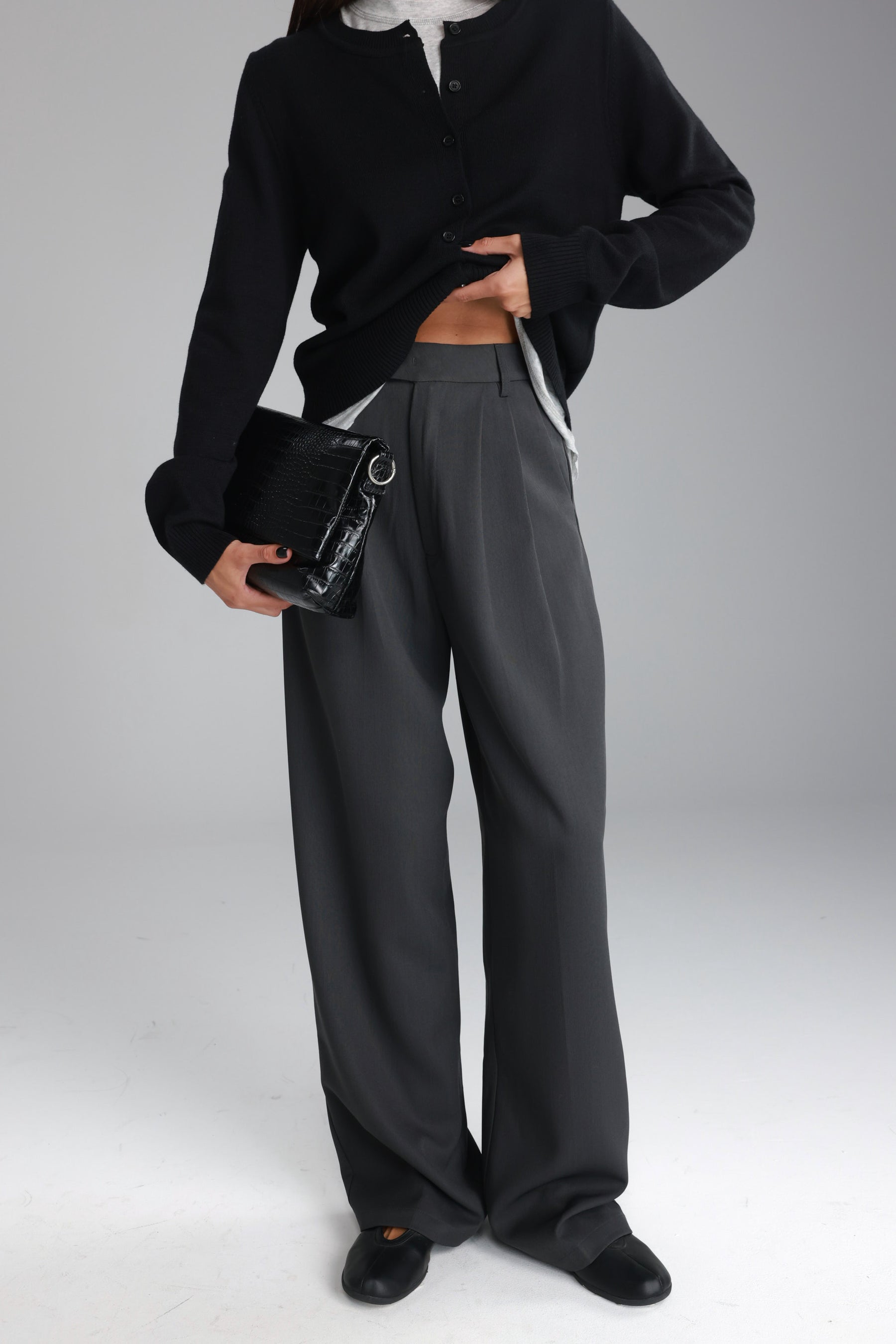 מכנסי דייזי אפור כהה