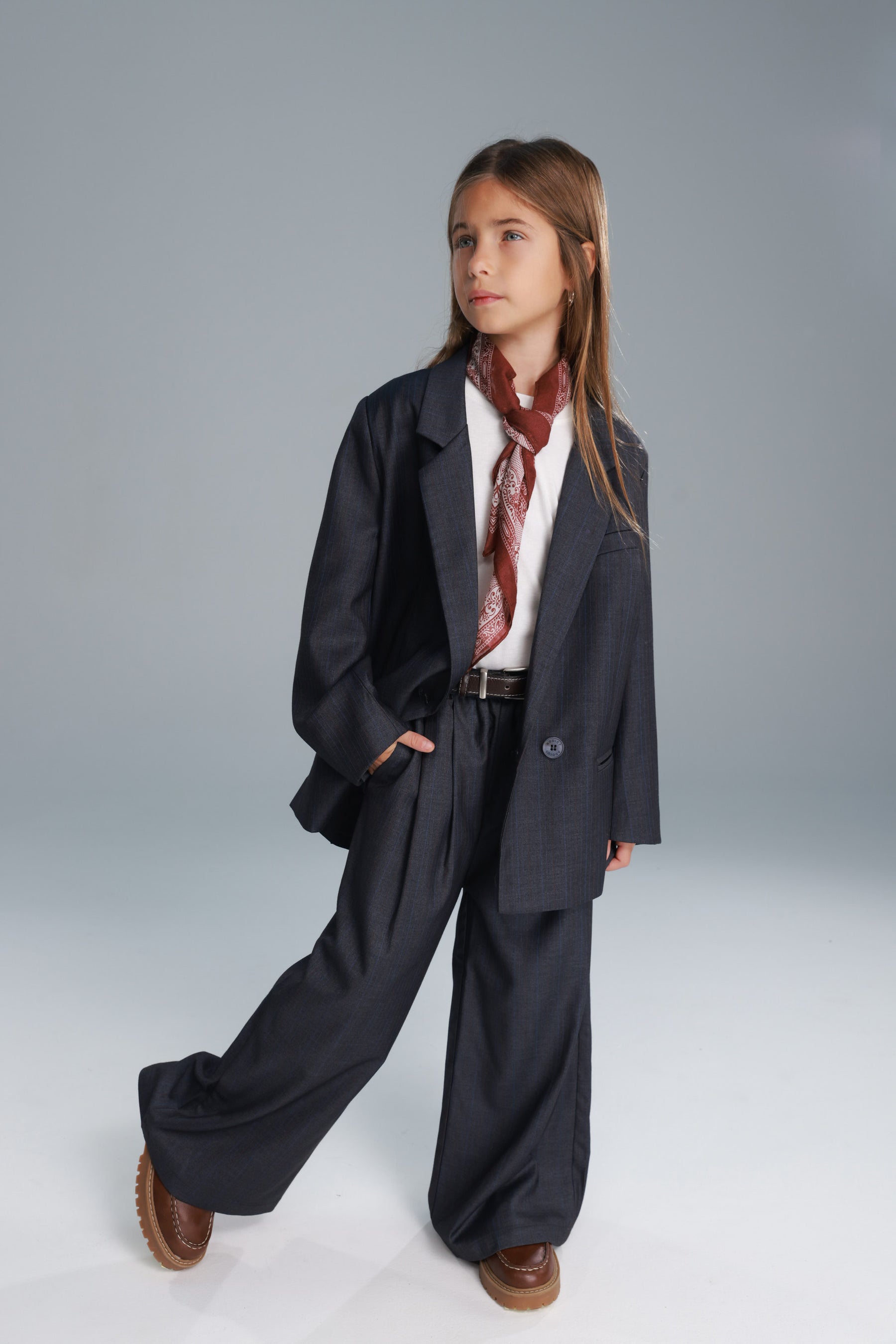 מכנסי טינה אפורים