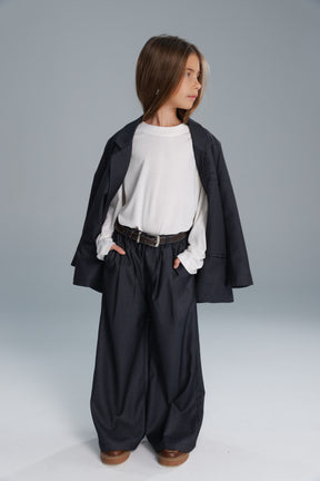 חגורת איב חום כהה אבזם כסף