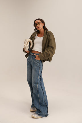 ג'קט בומבר פטריק חאקי