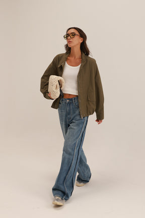 ג'קט בומבר פטריק חאקי