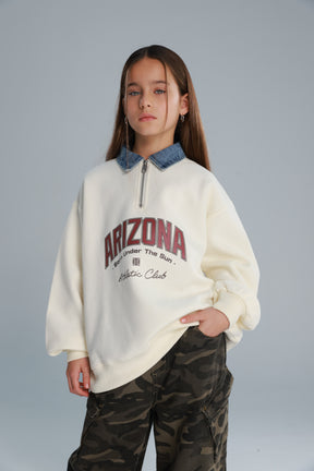 סוויטשירט דורי שמנת