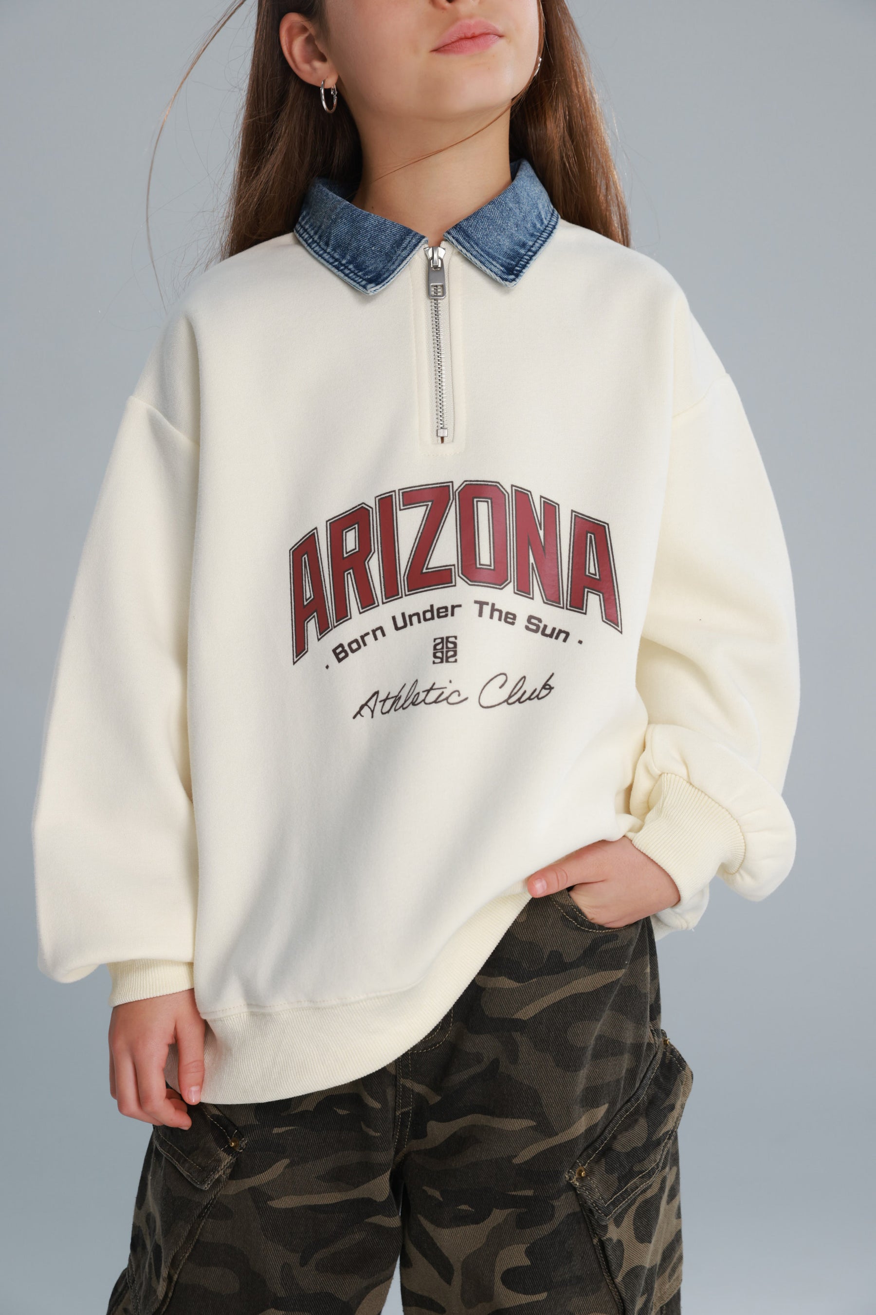 סוויטשירט דורי שמנת