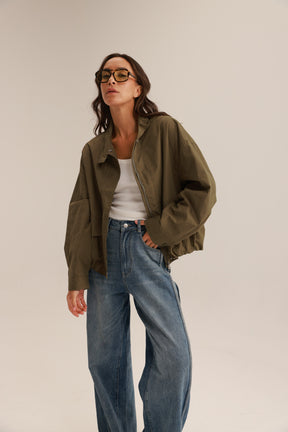 ג'קט בומבר פטריק חאקי