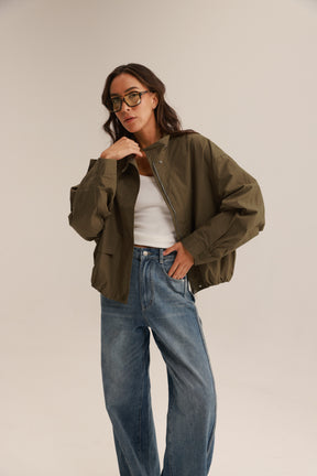 ג'קט בומבר פטריק חאקי