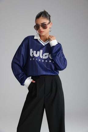 חולצת פיבי נייבי/כחול