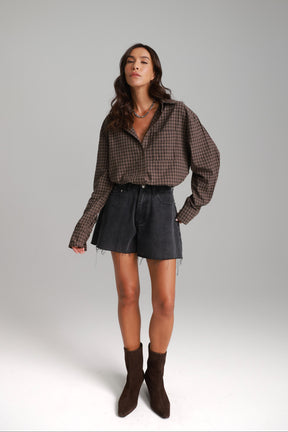 ג'ינס קצר לאונרדו שחור