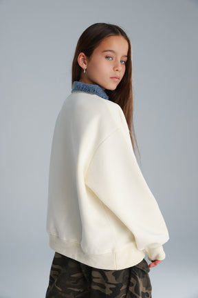 סוויטשירט דורי שמנת