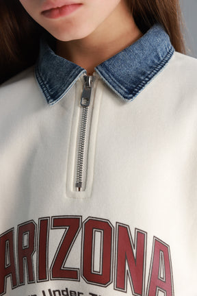 סוויטשירט דורי שמנת