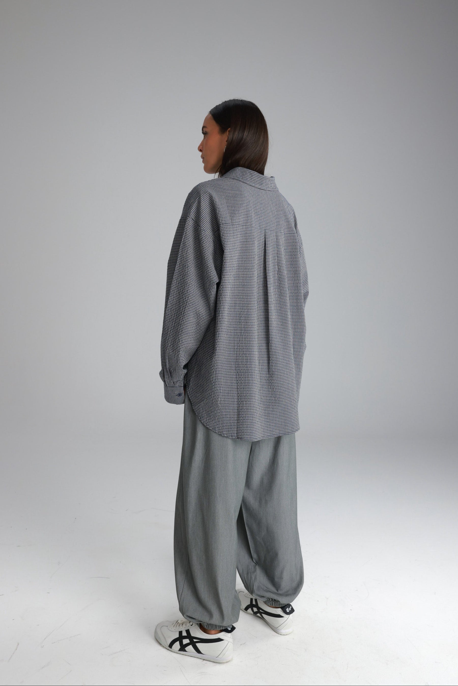 חולצת לאלי מכופתרת נייבי