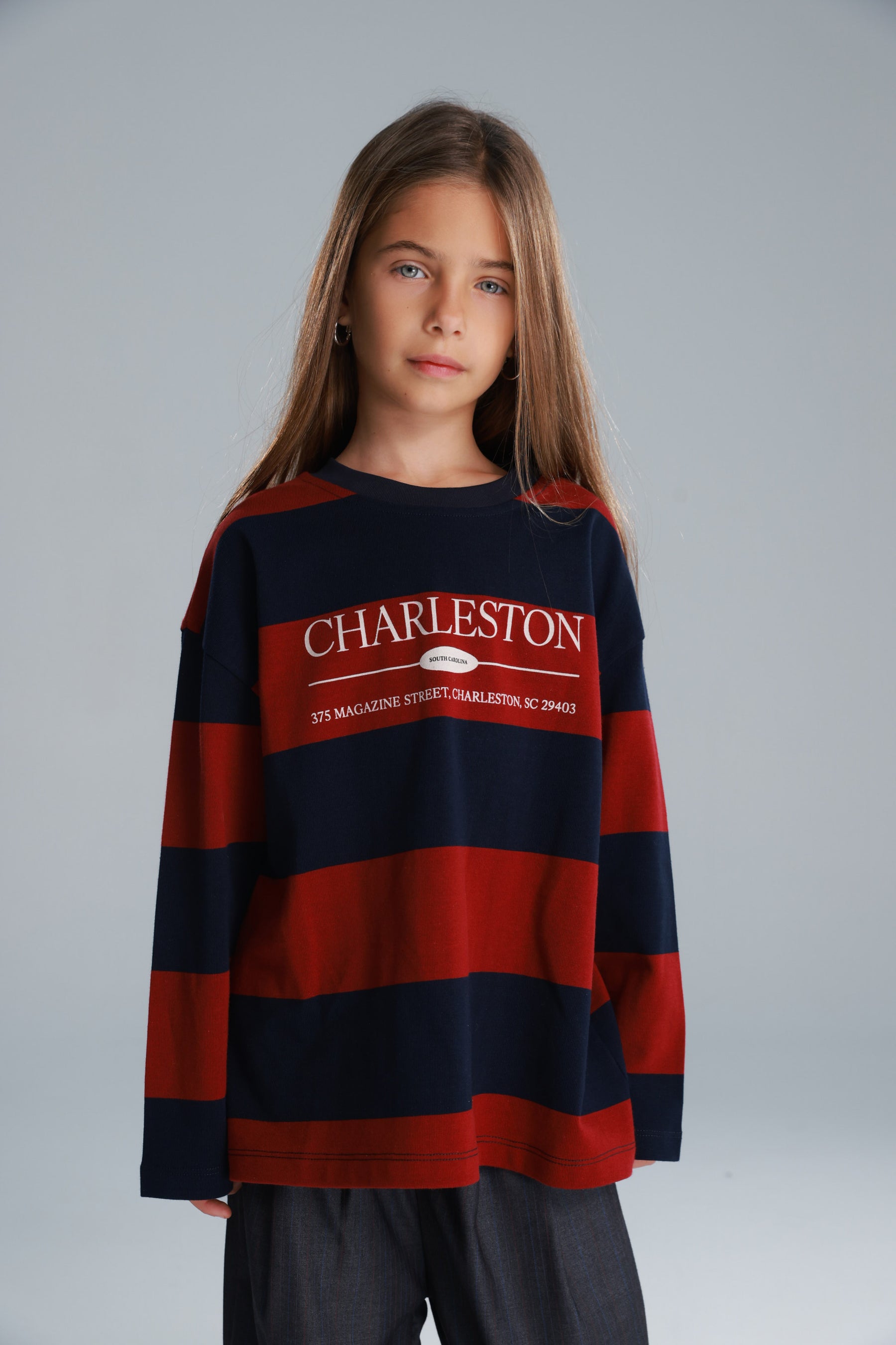 חולצת ויולה נייבי/בורדו