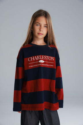 חולצת ויולה נייבי/בורדו