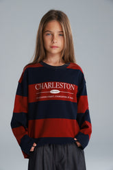 חולצת ויולה נייבי/בורדו