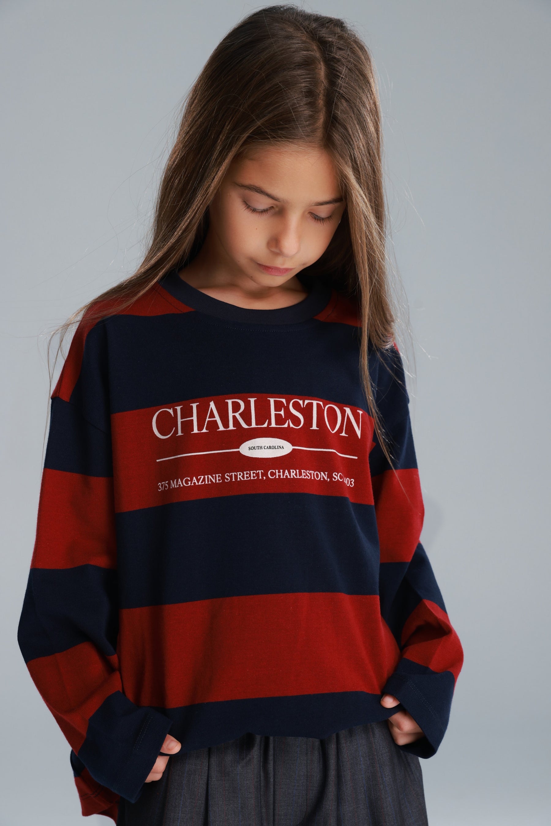 חולצת ויולה נייבי/בורדו