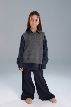 חולצת מרטין מכופתרת נייבי