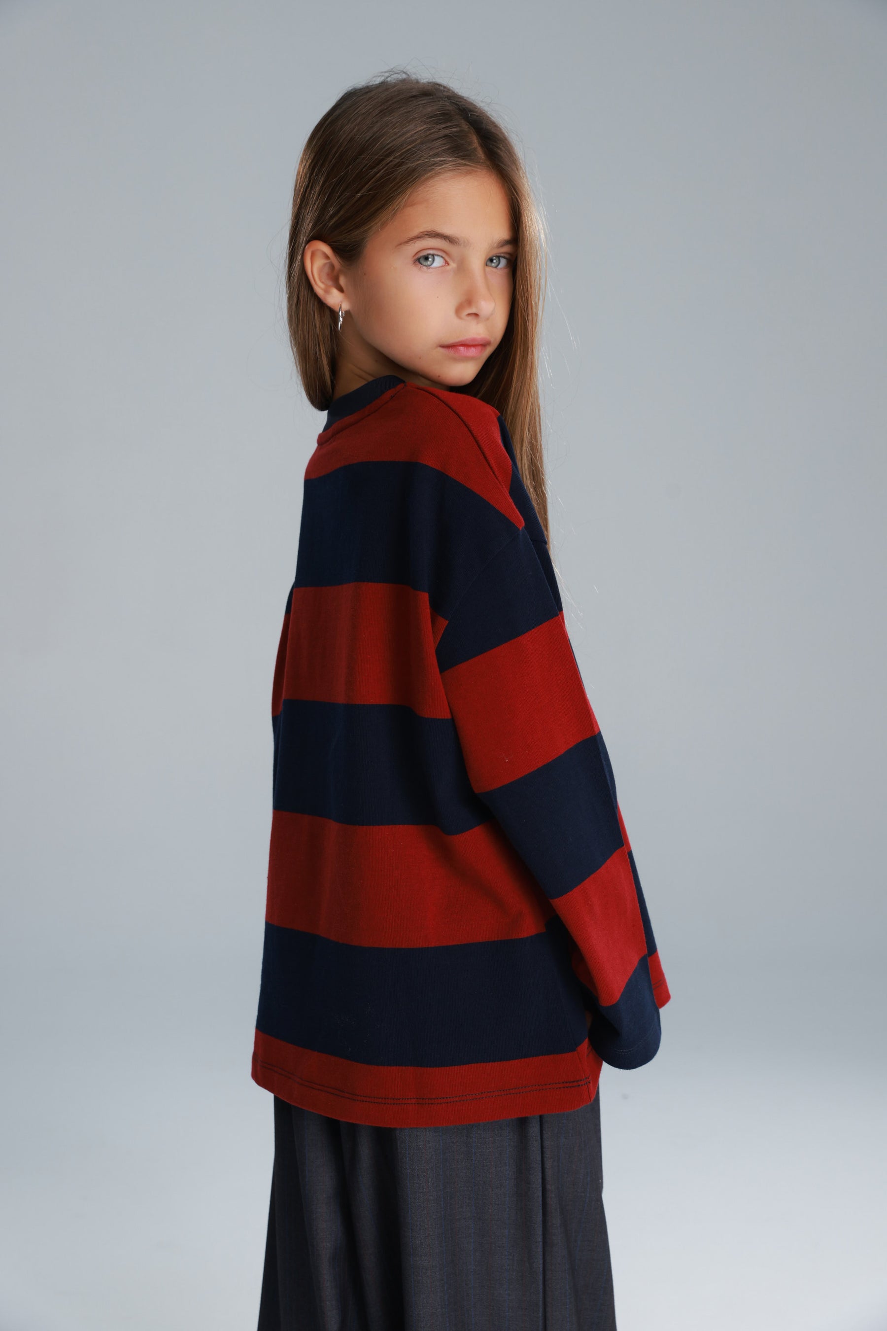 חולצת ויולה נייבי/בורדו