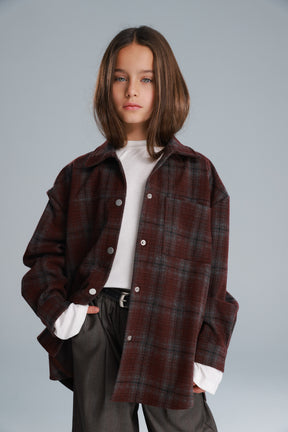 חולצת רוברטו מכופתרת בורדו