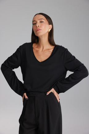 חולצת ג'ין שחורה