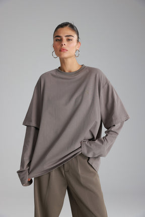 חולצת ולנטינה אפורה