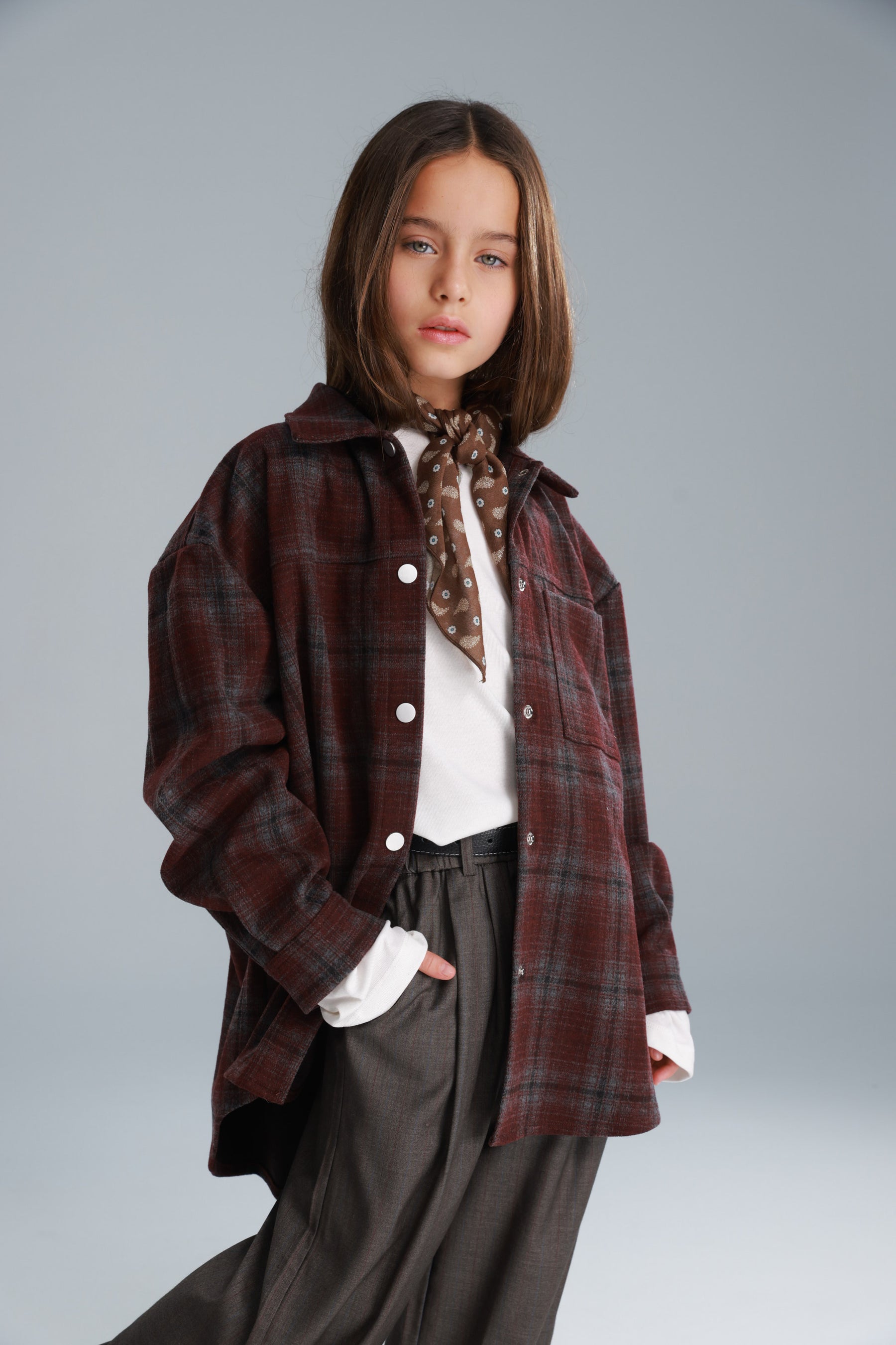 חולצת רוברטו מכופתרת בורדו