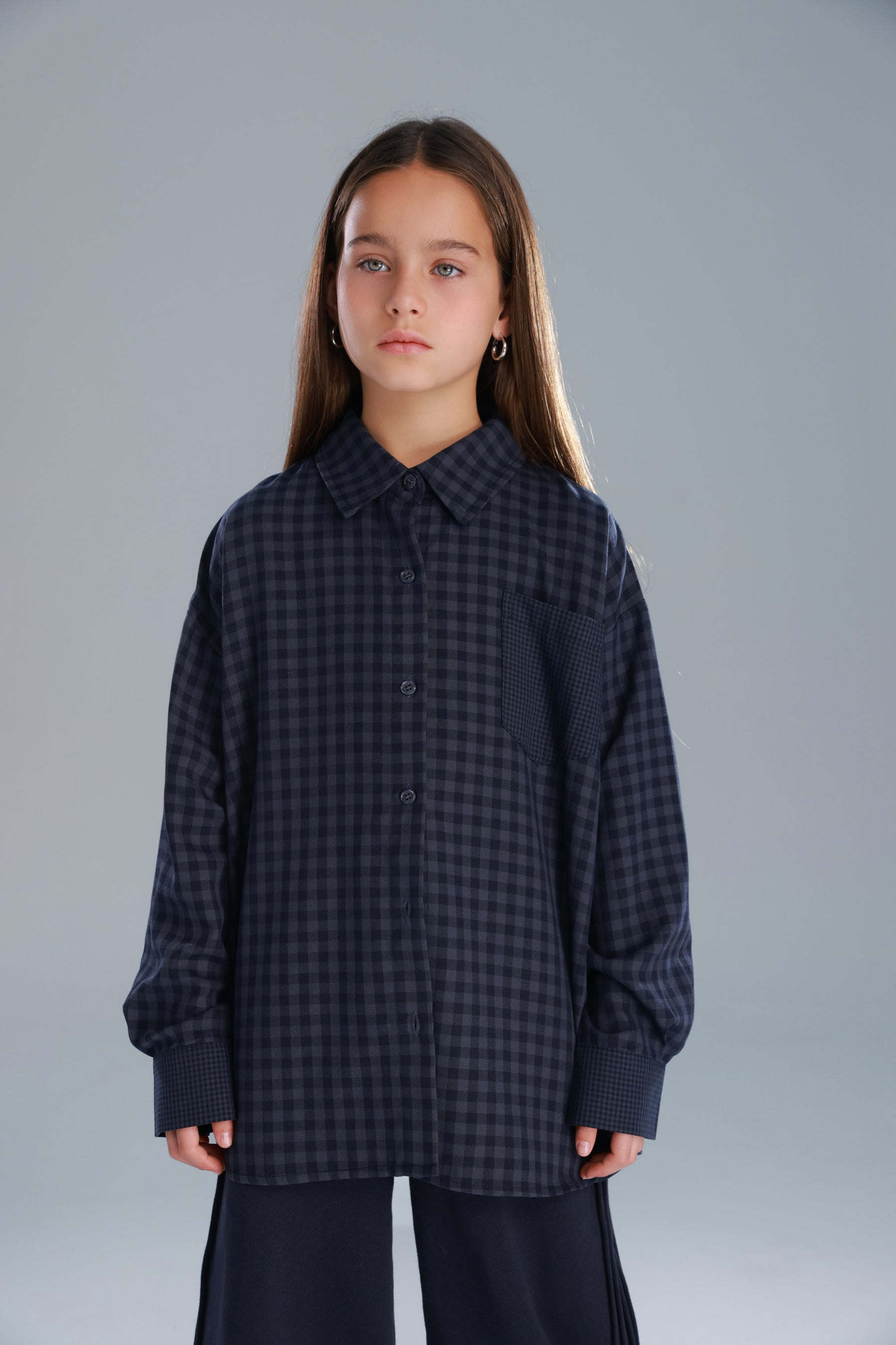 חולצת מרטין מכופתרת נייבי