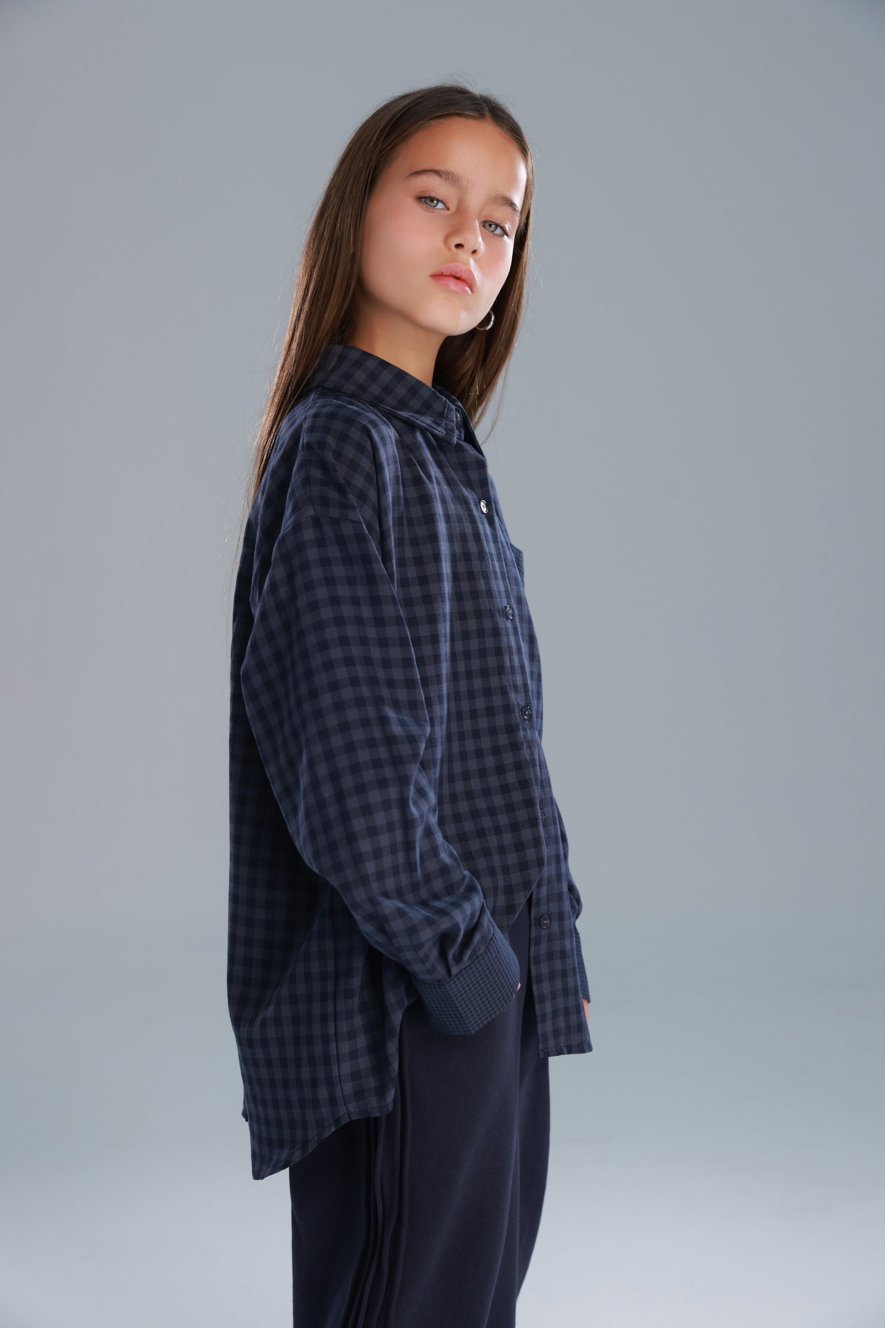 חולצת מרטין מכופתרת נייבי