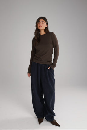 חולצת ג'יני חומה