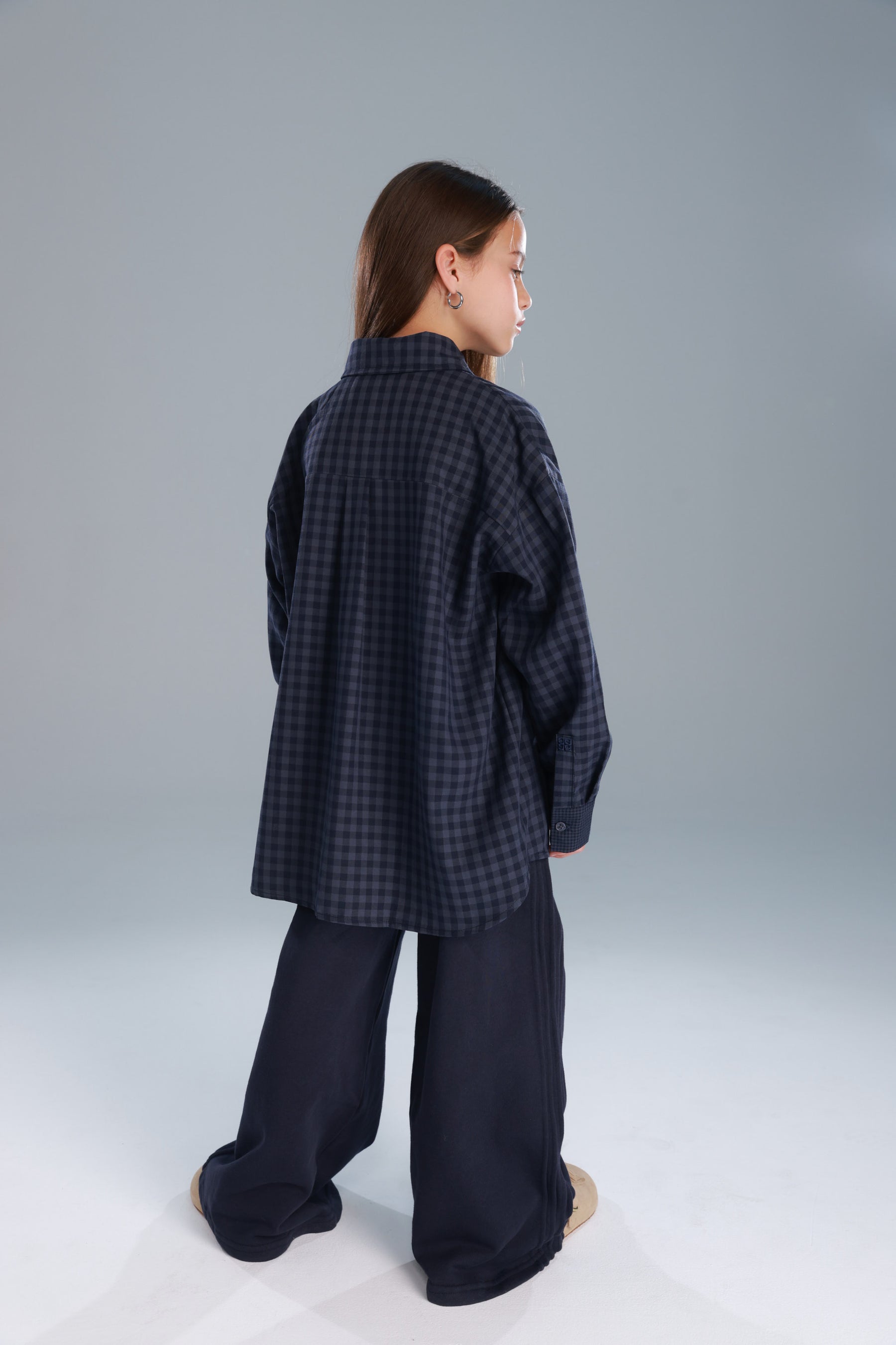 חולצת מרטין מכופתרת נייבי