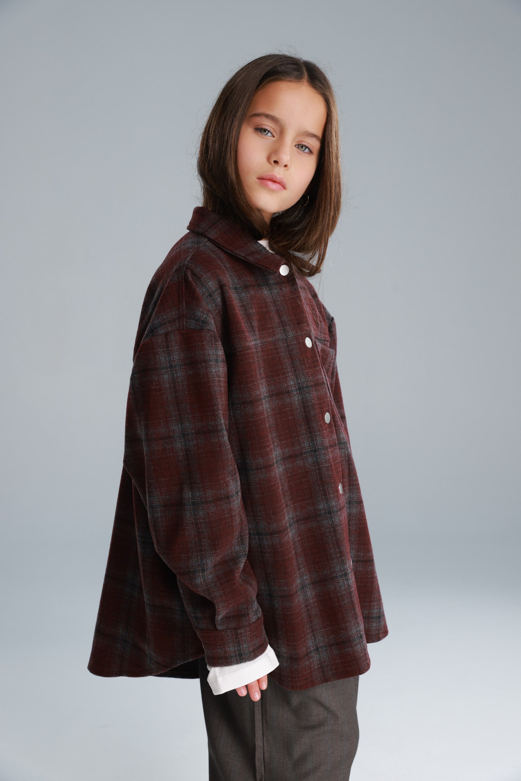 חולצת רוברטו מכופתרת בורדו