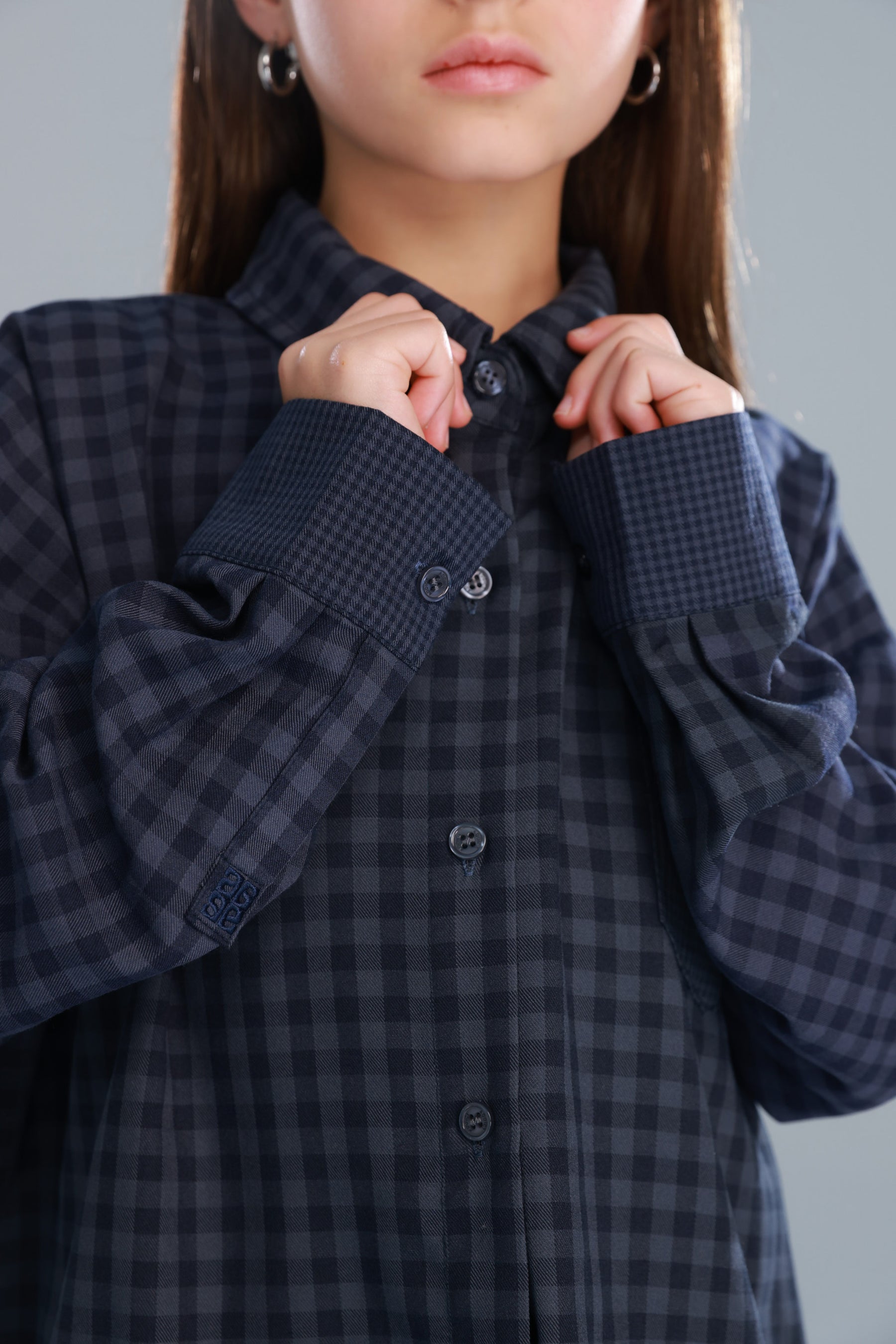 חולצת מרטין מכופתרת נייבי