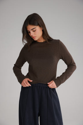 חולצת ג'יני חומה