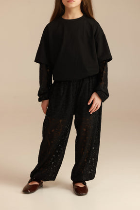 מכנסי ולנסיה שחורים