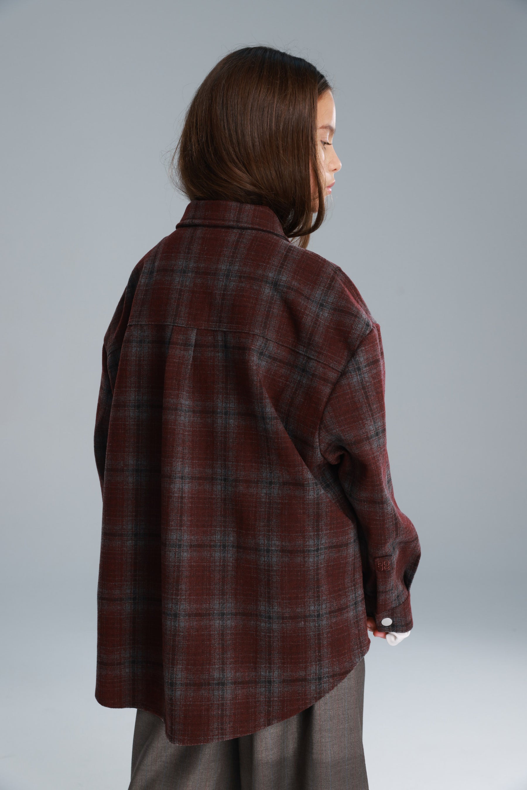 חולצת רוברטו מכופתרת בורדו